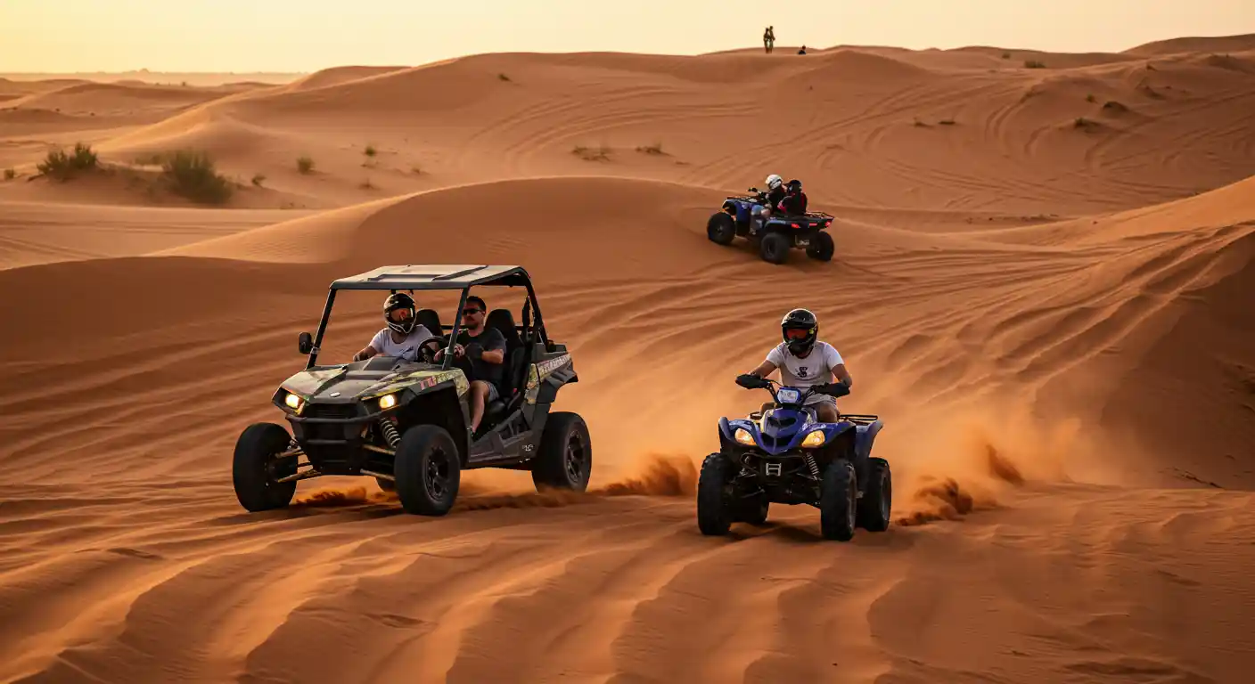 Overnight camping setup in Liwa